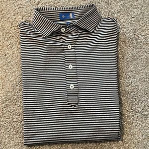 Stitch Black and Grey Striped Polo
